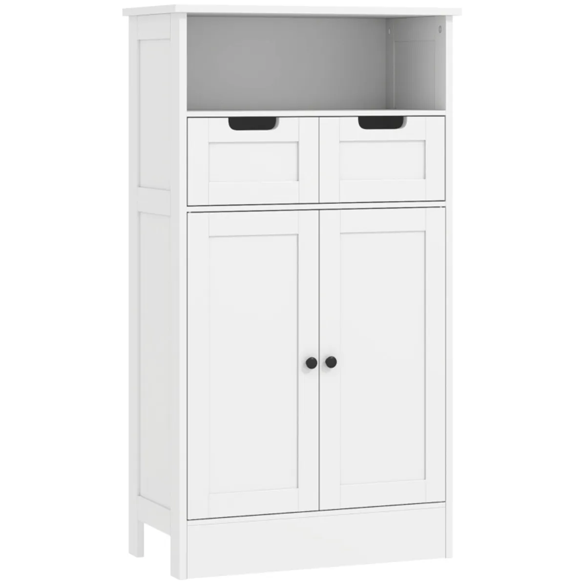 kleankin Bathroom cabinet with 2 drawers, door, 60 - Image 4