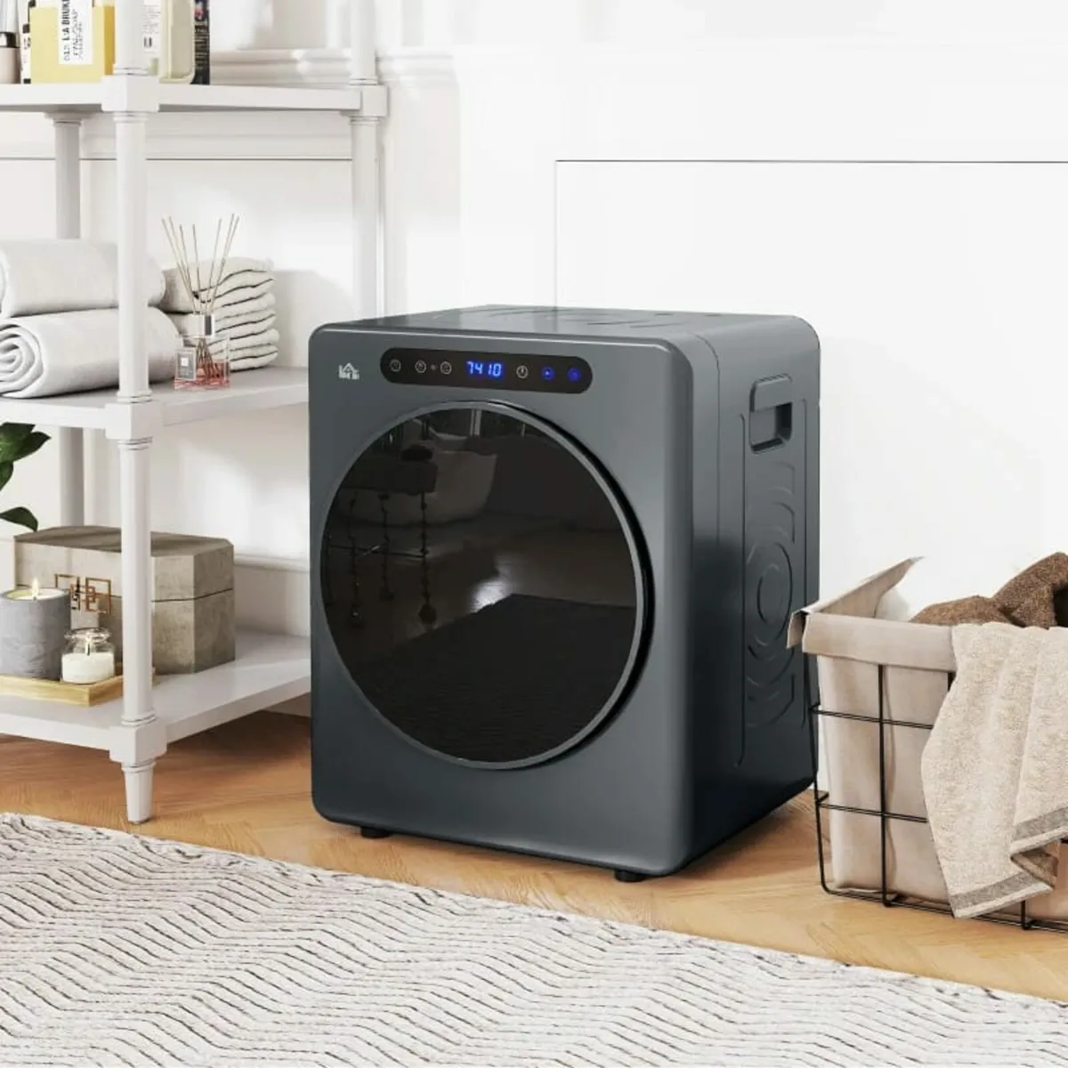 4kg Compact 40-60℃ Tumble Dryer - Grey - Image 4