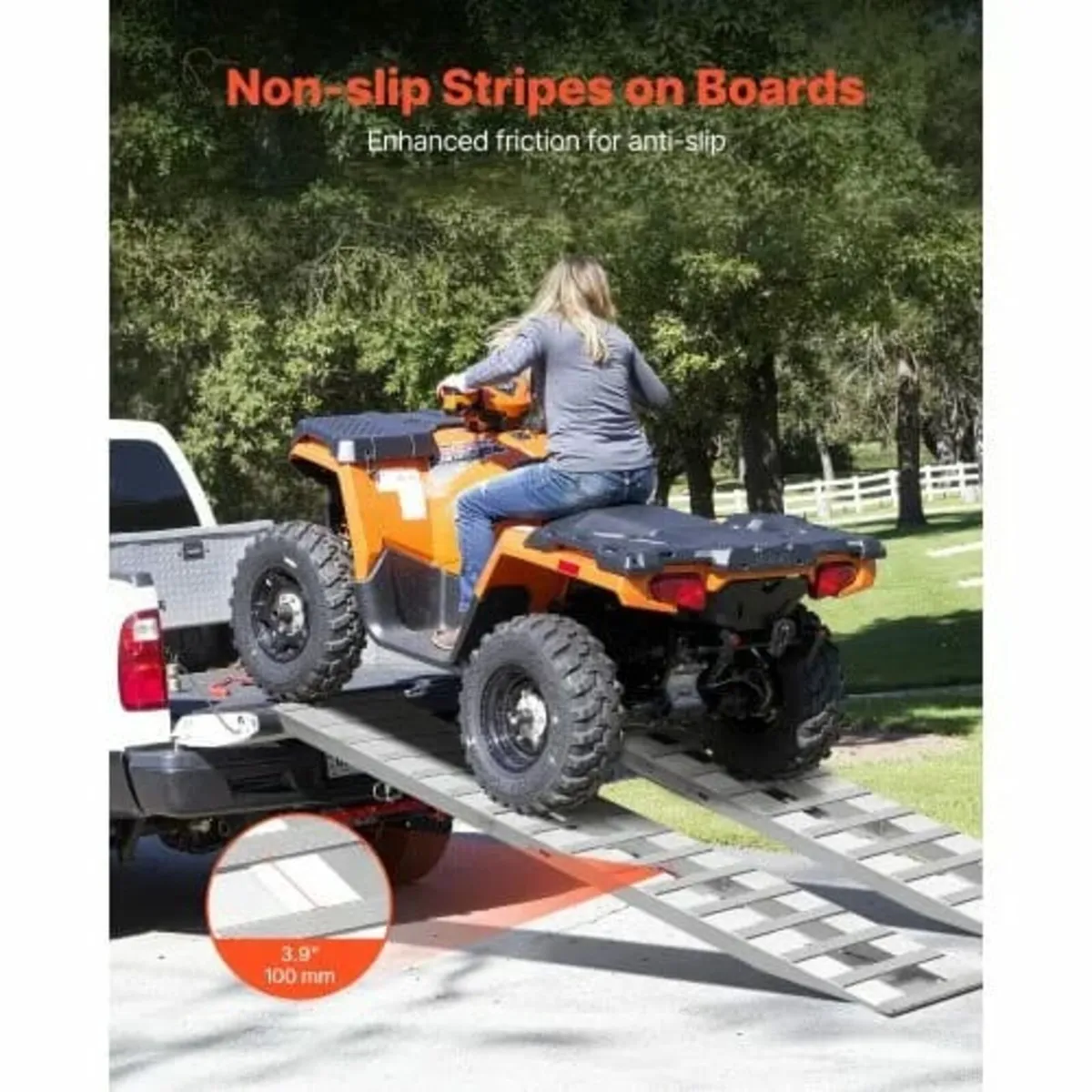 Loading Ramps, 2 Pcs 2400 x 380 mm, Durable Alumin - Image 2