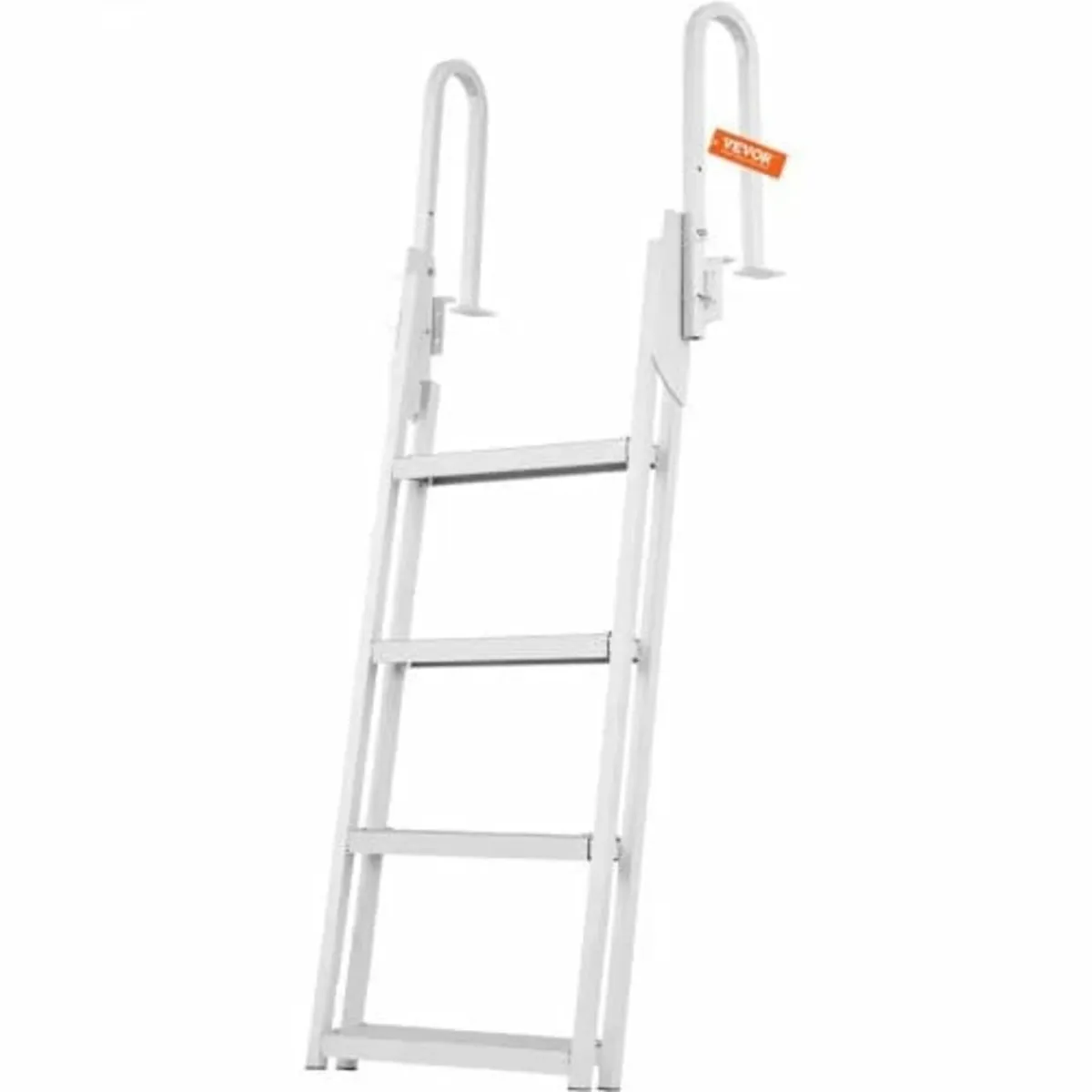 Ladder Flip Up 4 Steps, 159 kg Load Capacity, Alum - Image 1