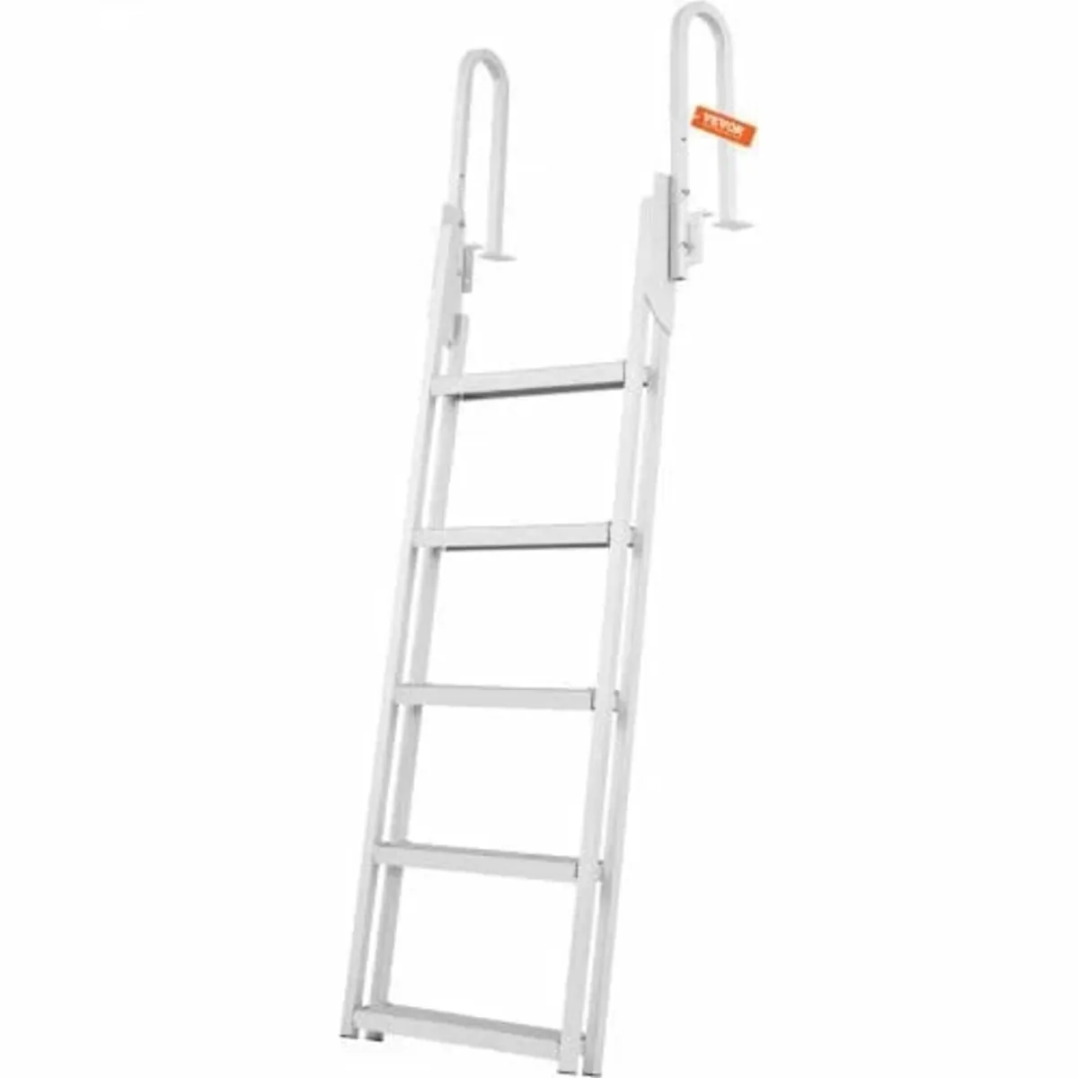 Ladder Flip Up 5 Steps, 350lbs Load Capacity, Alum - Image 1
