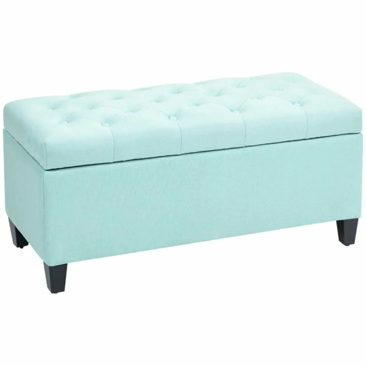 Upholstered Storage Bench, Linen-like Polyester, R - Image 1