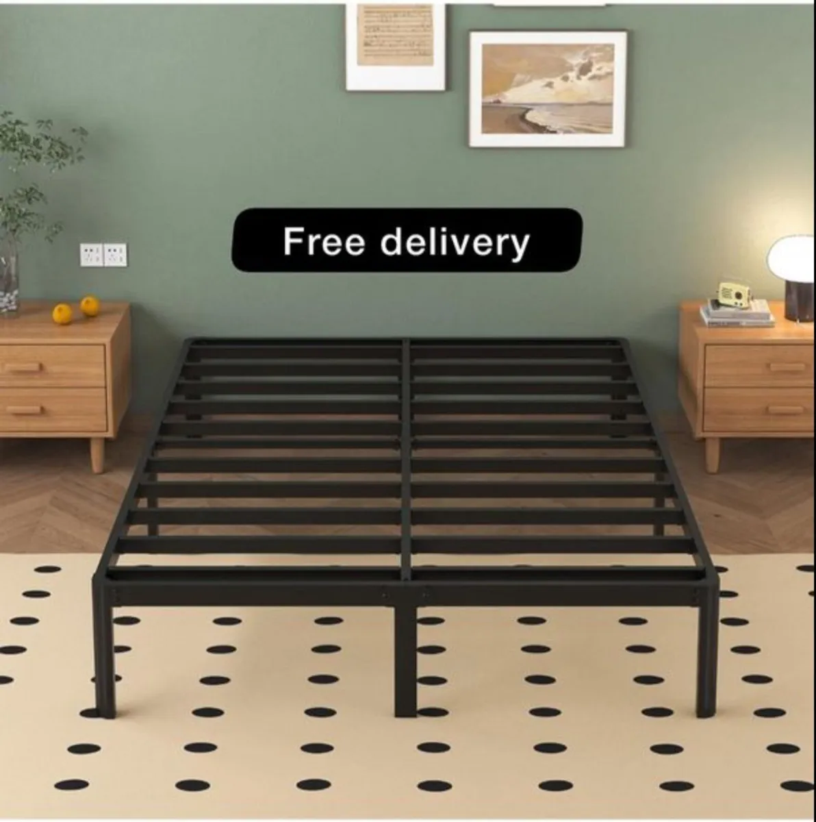 Super King Bed Frame 6ft with Rounded Corner Legs