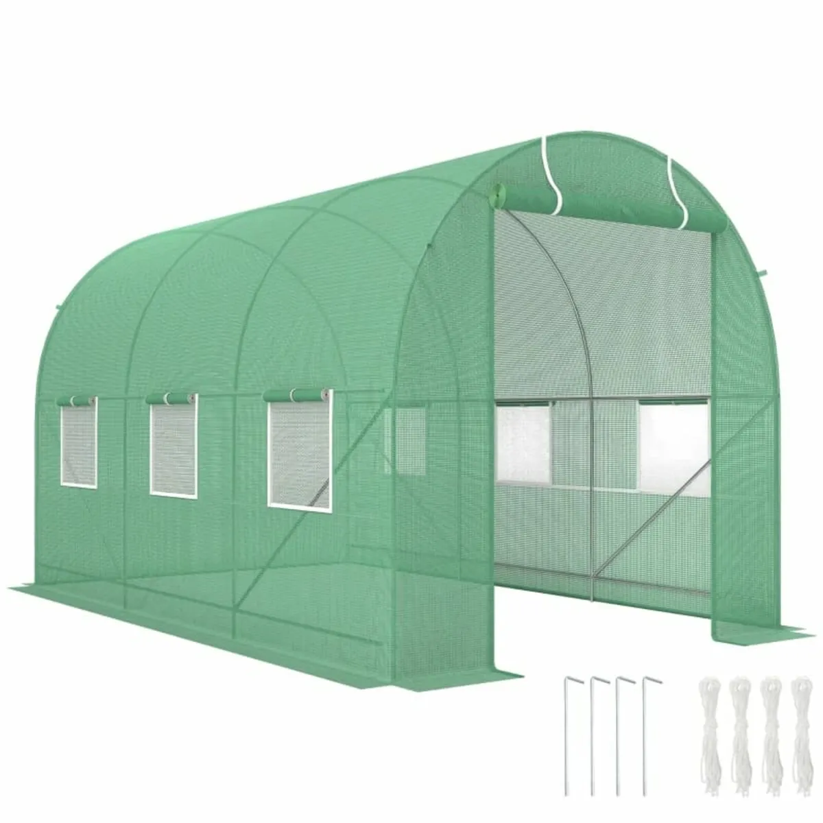 3.5 x 2m Walk-In Polytunnel Greenhouse with Roll-U - Image 1