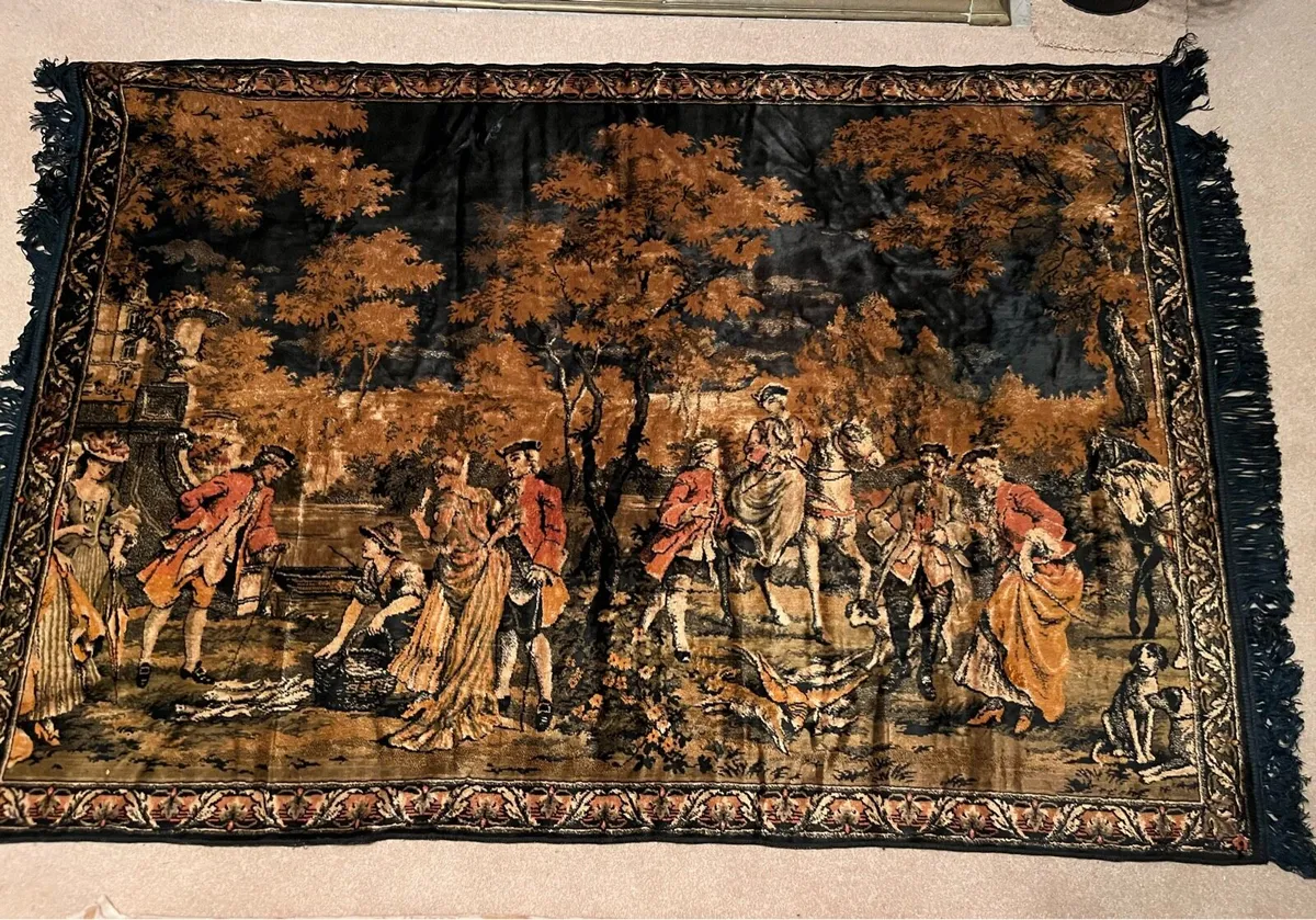 Antique French tapestry - Image 1