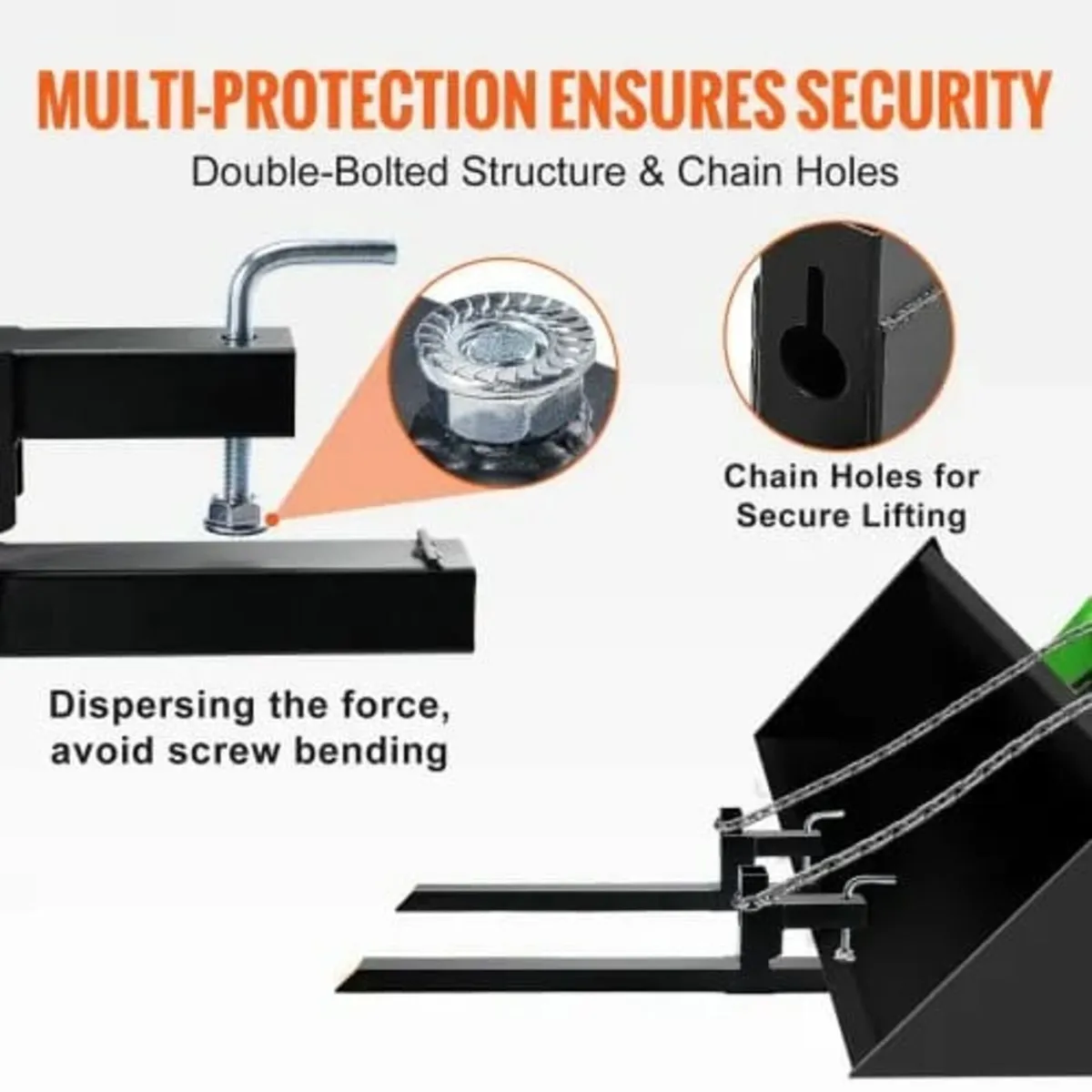 Forks, 907.2 kg Capacity Clamp on Pallet Forks, 10 - Image 4