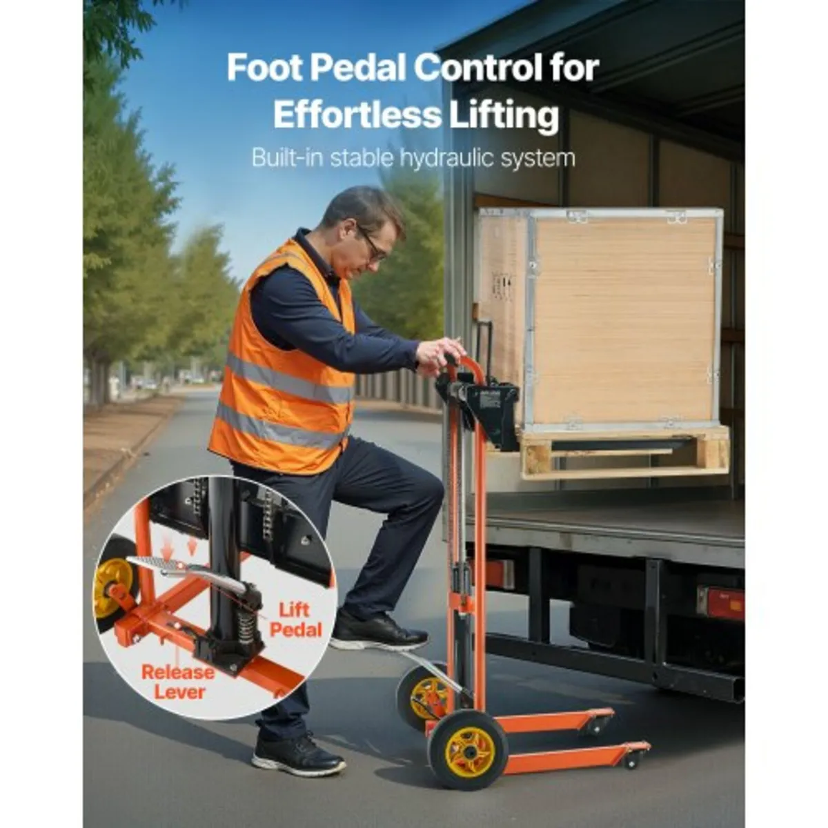 Hydraulic Material Lift Winch Stacker, 205 kg Load - Image 3