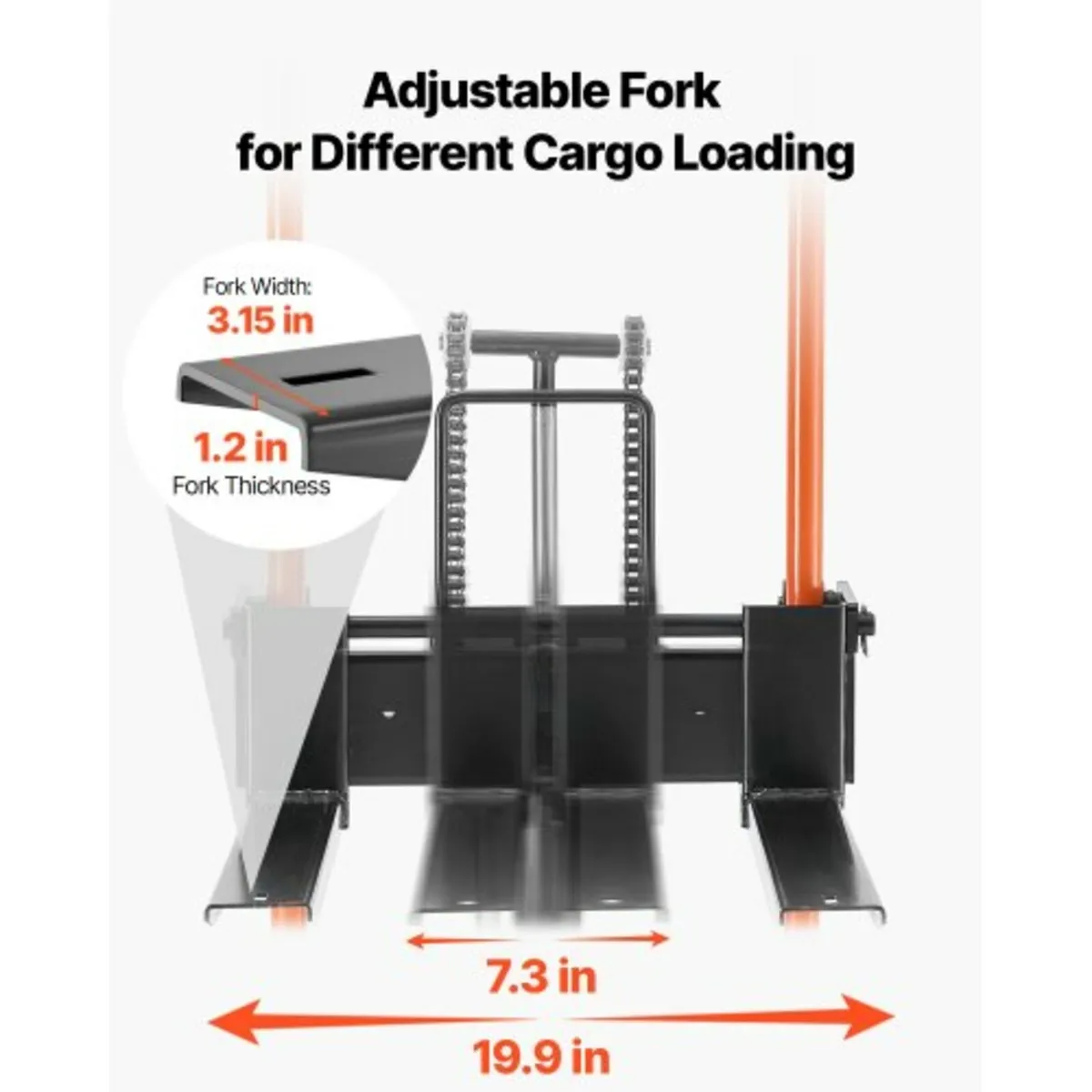 Hydraulic Material Lift Winch Stacker, 205 kg Load - Image 2