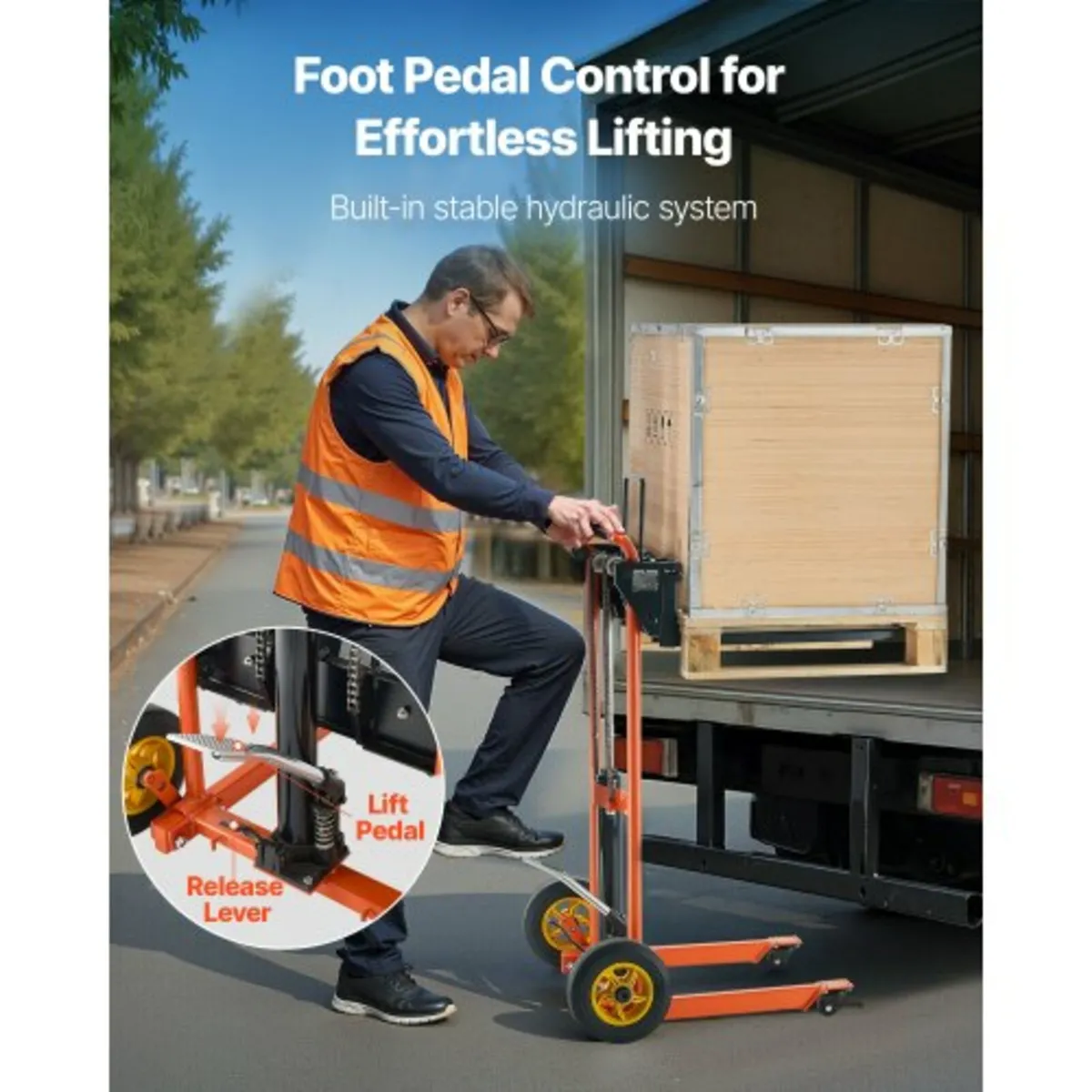 Hydraulic Material Lift Winch Stacker, 205 kg Load - Image 4