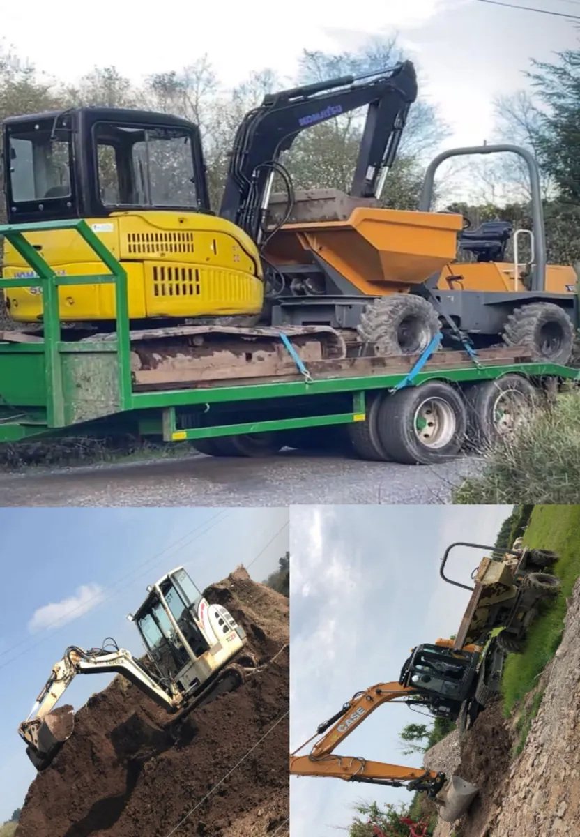 Mini digger and driver for hire - Image 1