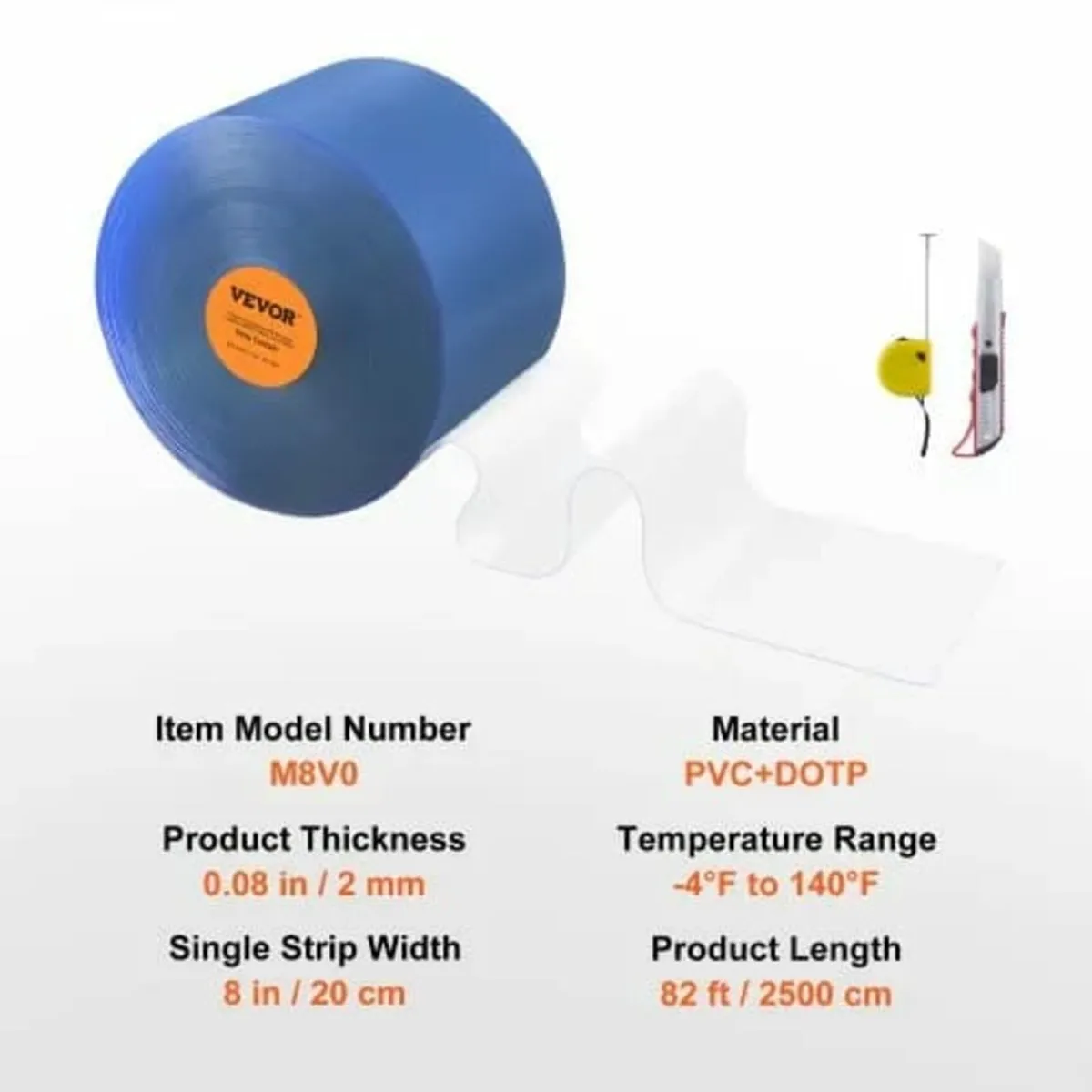 Strip Curtain PVC Door Curtain 2499.4 cm x 20.3 cm - Image 3