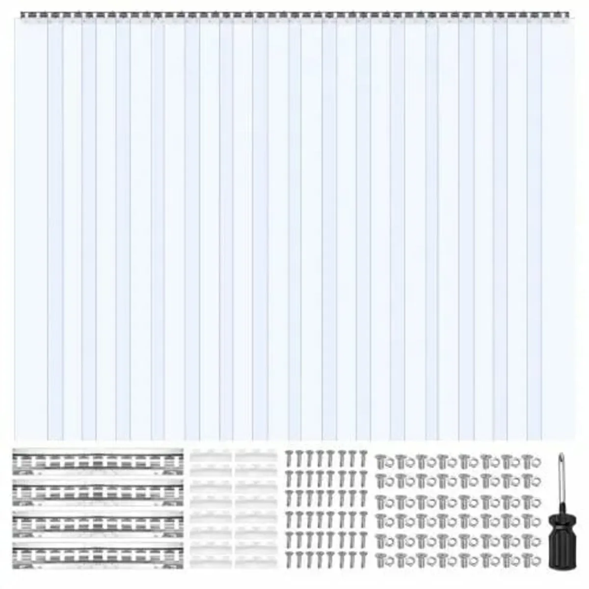 Curtain PVC Door Curtain 243.8 cm x 243.8 cm Coole - Image 1