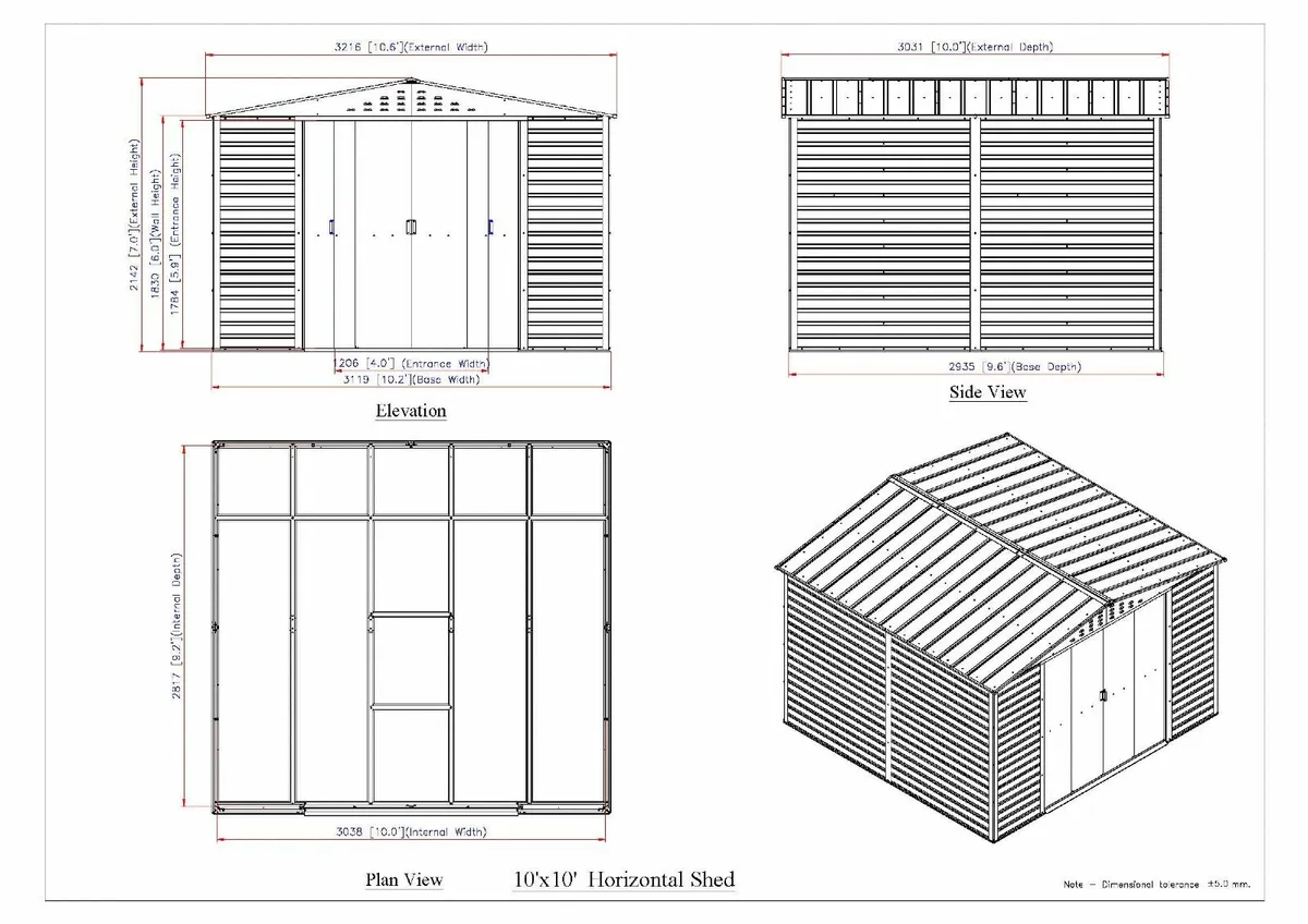 🏡 Alpine 10x10 Steel Garden Shed – Free Floor Kit - Image 4