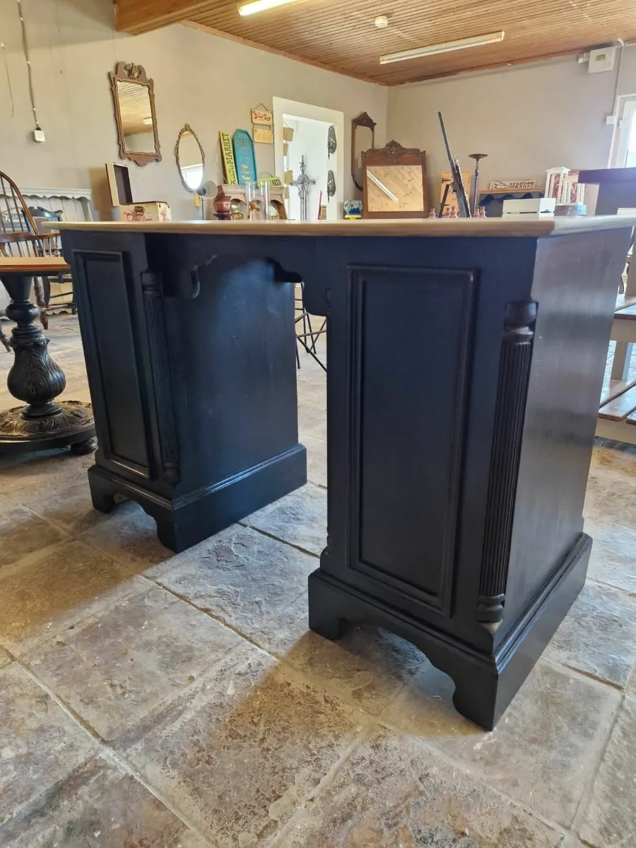 Vintage pine desk - Image 2