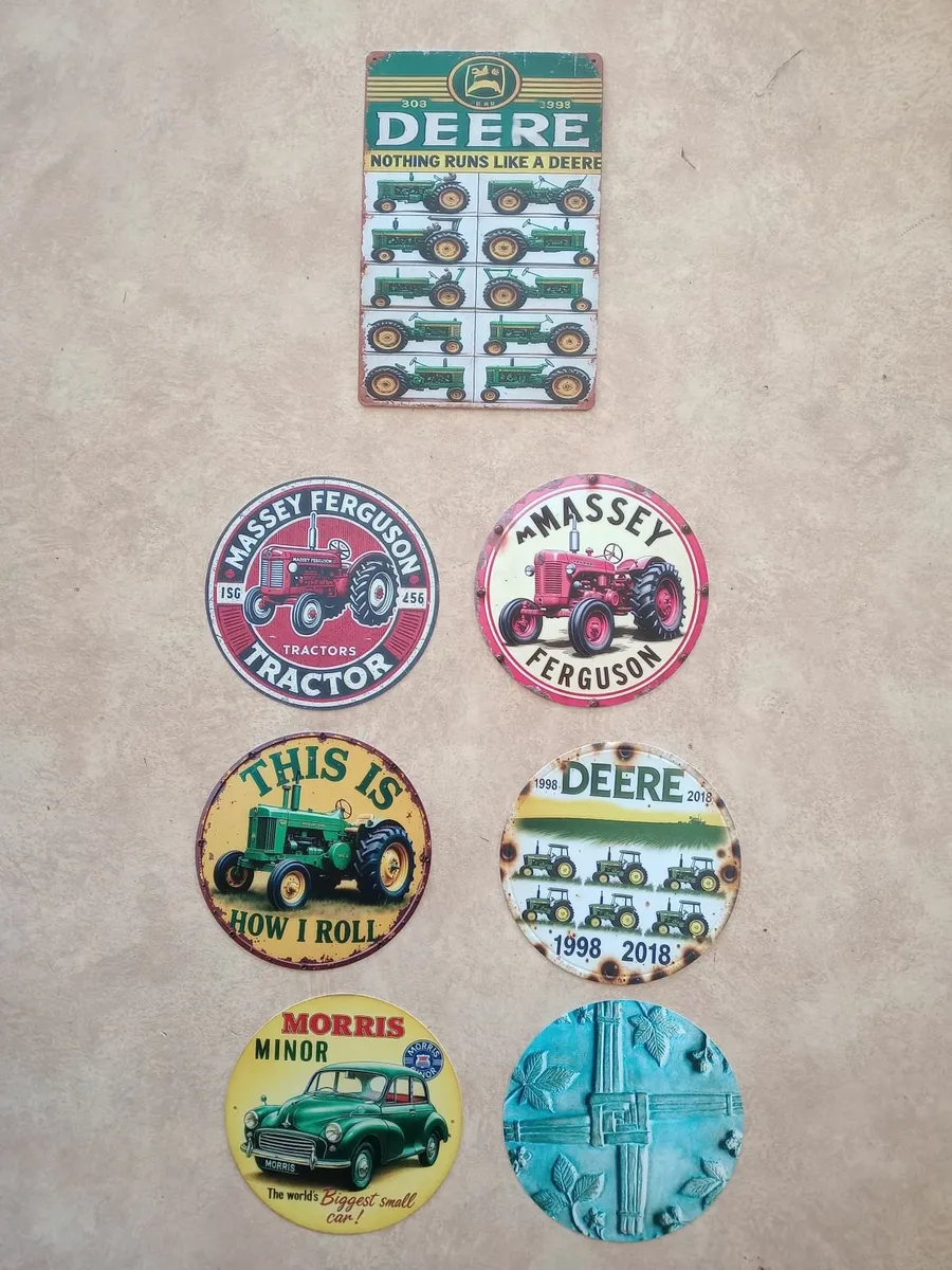 Vintage style metal signs €10 each - Image 1