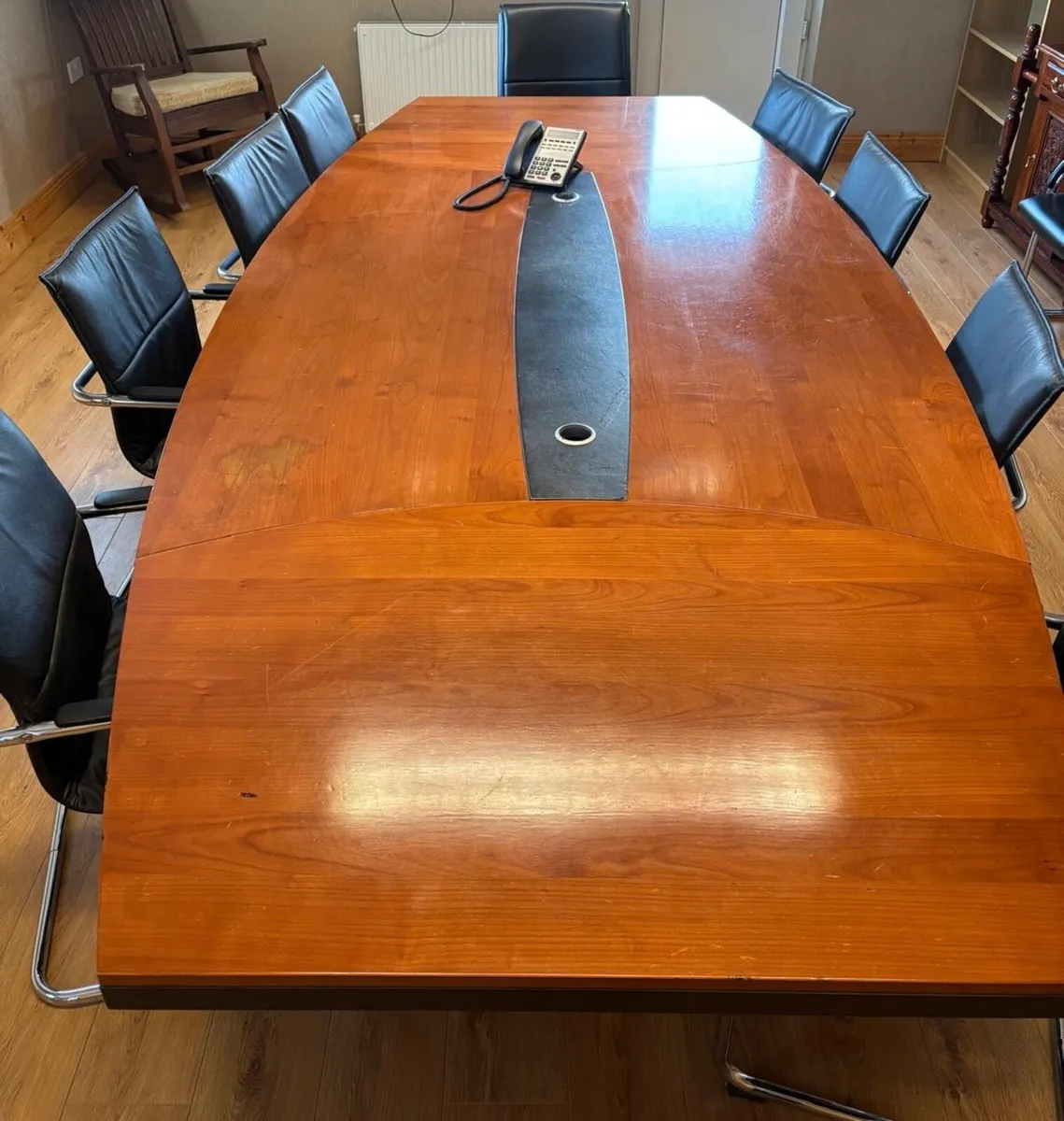 Boardroom table and chair - Image 1
