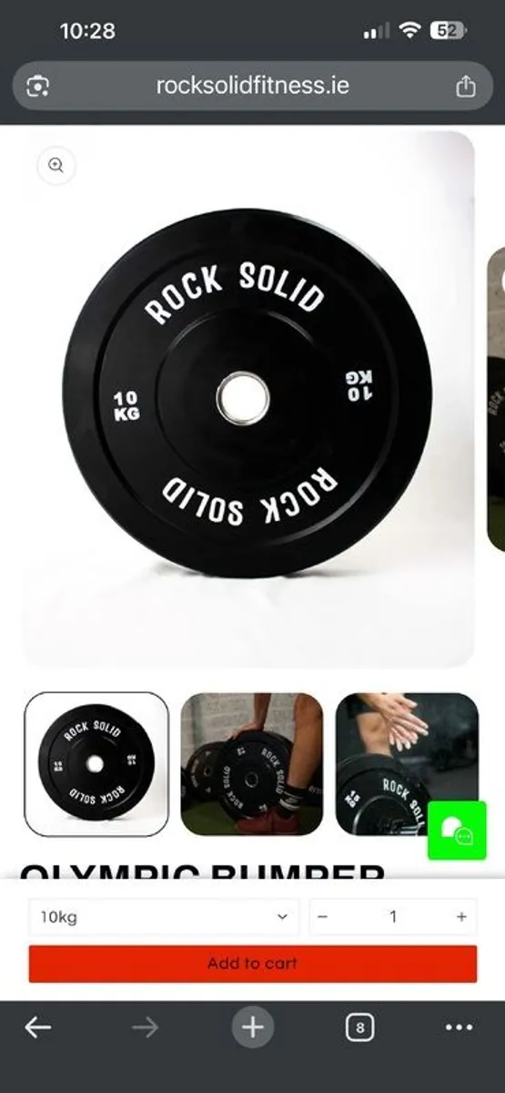 Olympic Bumper Plates - 100kg Set - Image 3