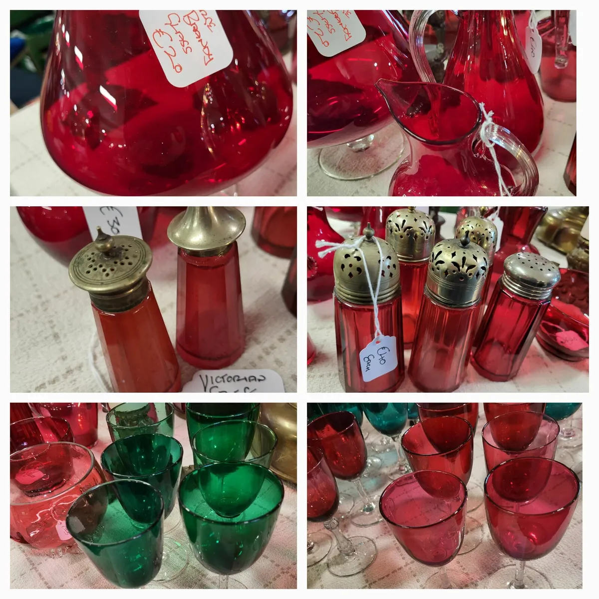 Antique cranberry glaswear - Image 1