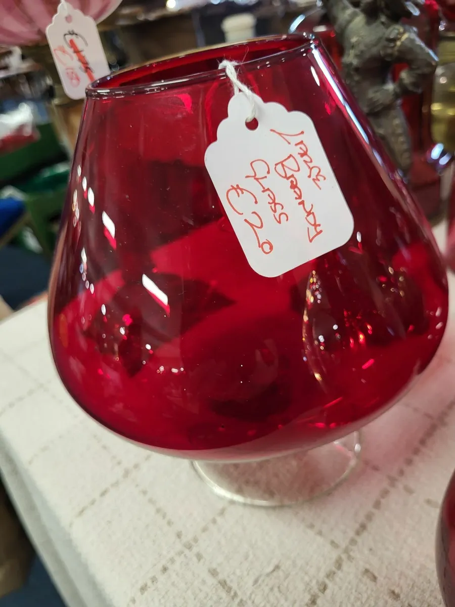Antique cranberry glaswear - Image 2