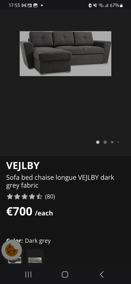 L Couch + recliner 1 seater Jysk - Image 3