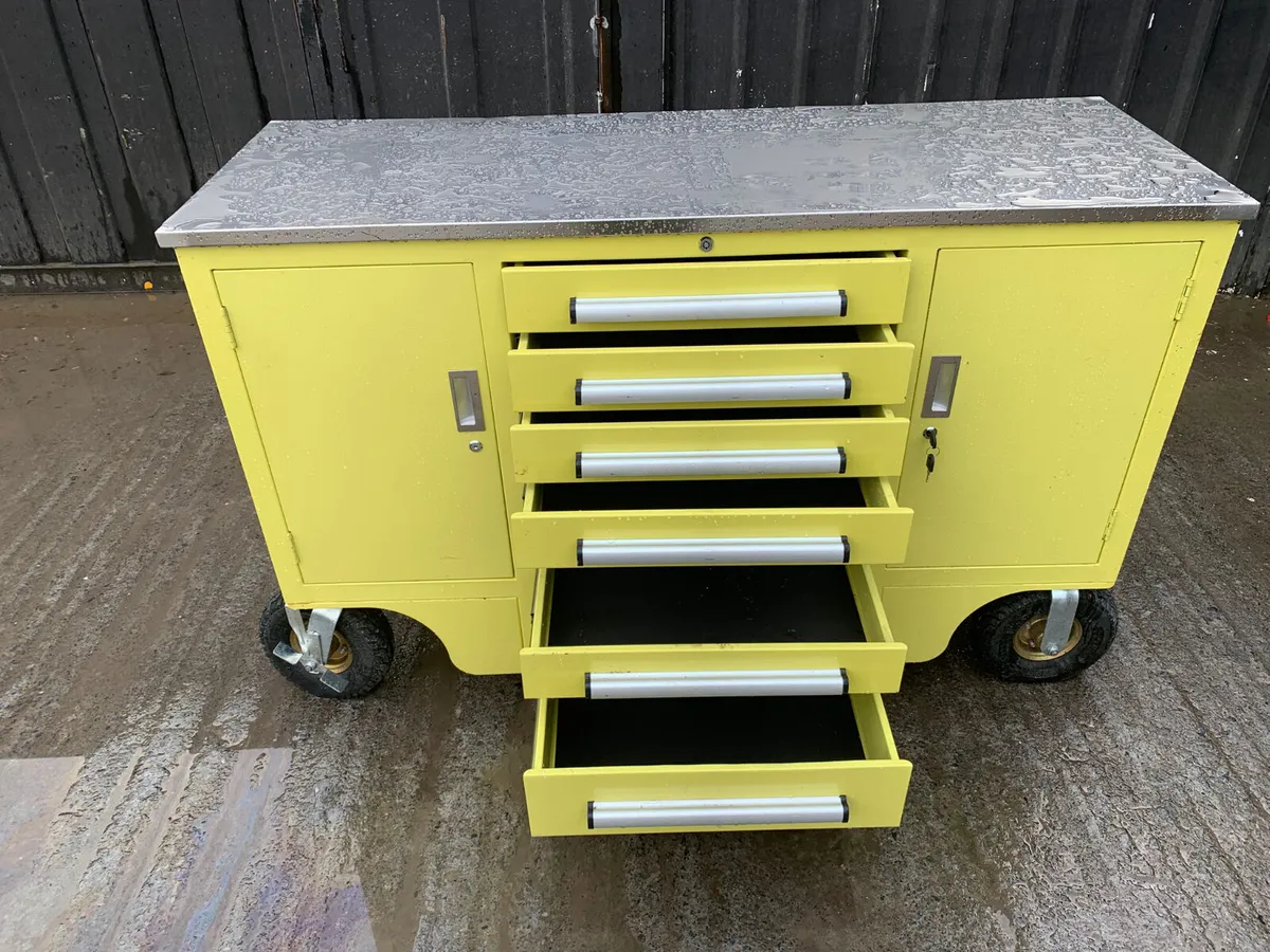 Work Bench with 7 Drawers & 2 Cabinets - Image 3