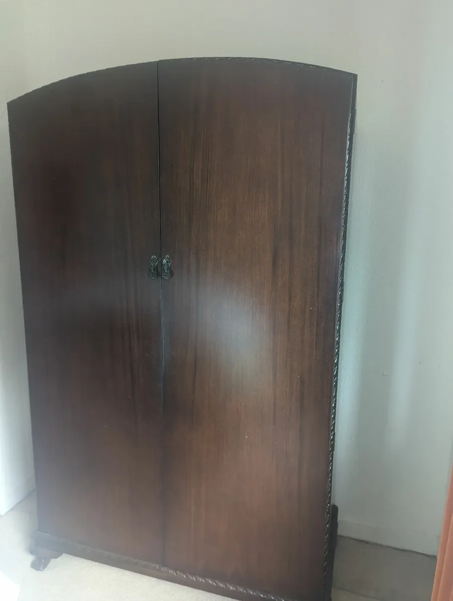 Solid Mahogany  Wardrobe and Matching Double Bed - Image 1