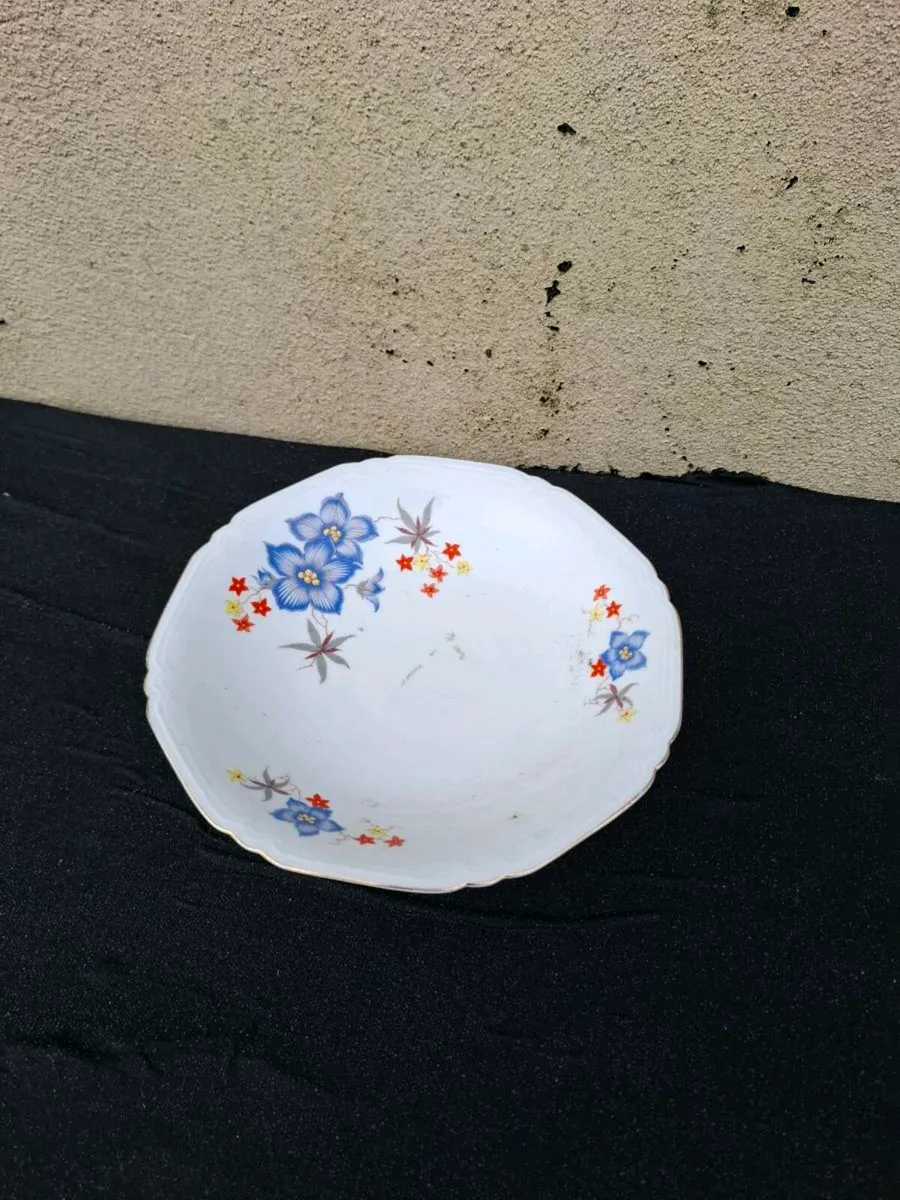 Floral china porcelain cake stand bowl - Image 2
