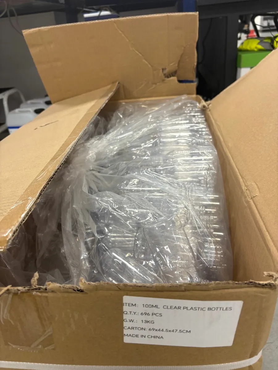 100ml Clear Plastic bottles - Image 2