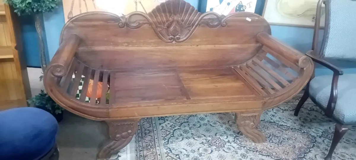 Decorative Hardwood Two Seat Sofa - Image 1