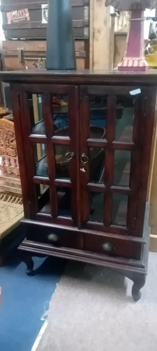 Reproduction Mahogany Glazed Display Cabinet