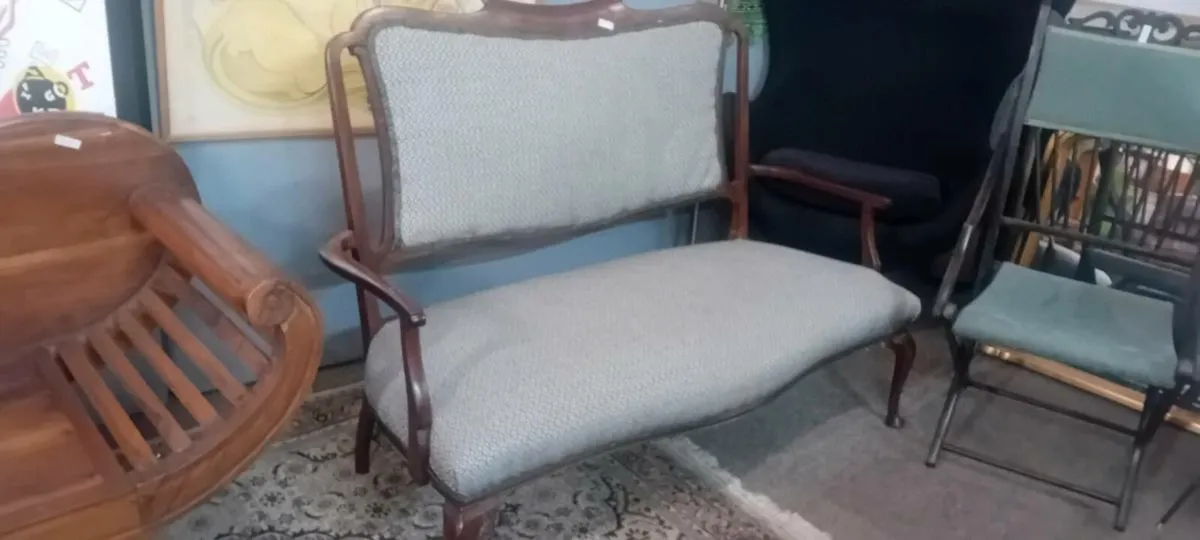 Edwardian Era Mahogany Framed Sofa Seat - Image 1