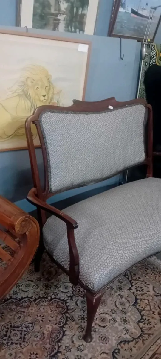 Edwardian Era Mahogany Framed Sofa Seat - Image 2