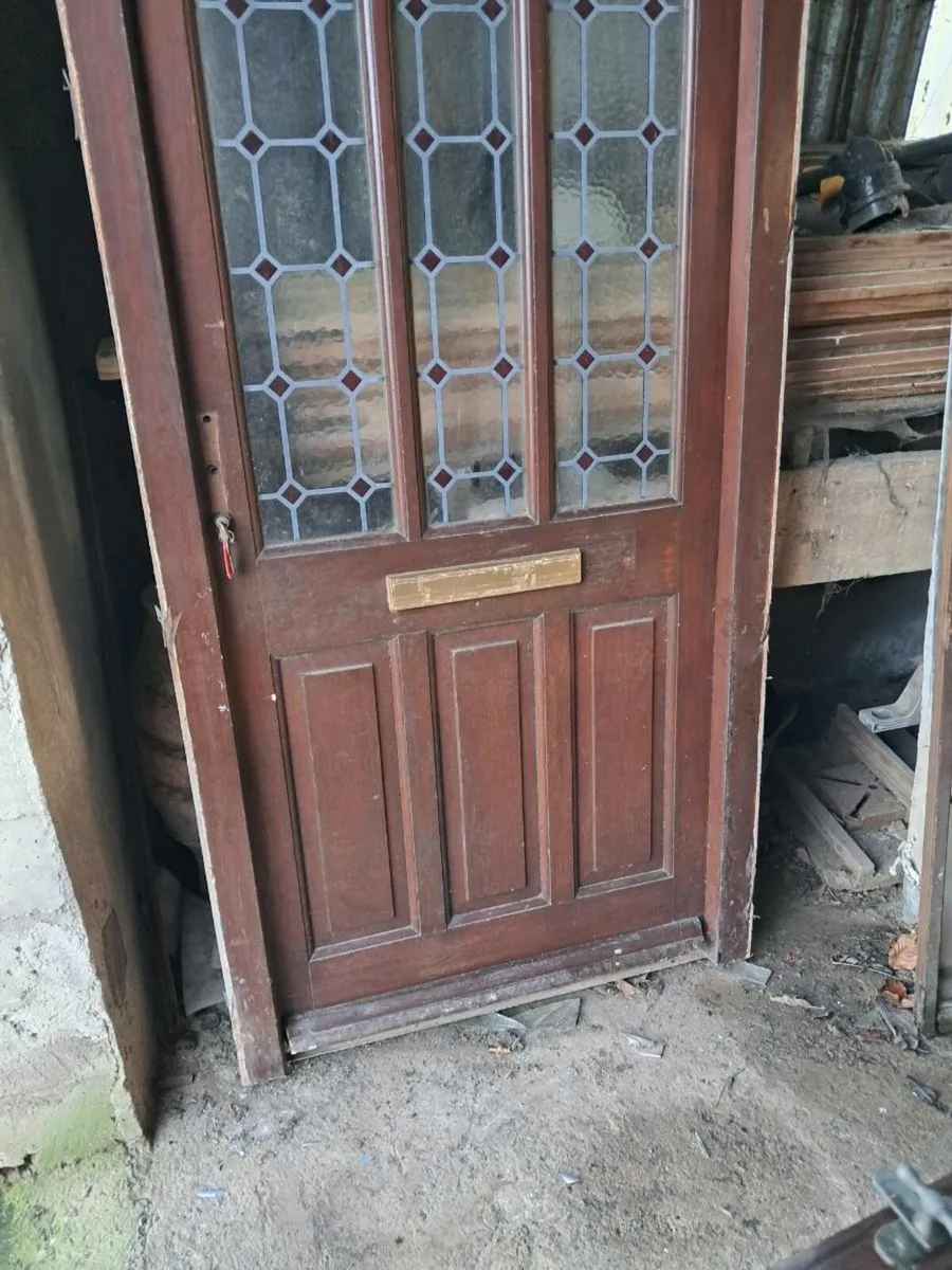 Teak front door and frame - Image 2