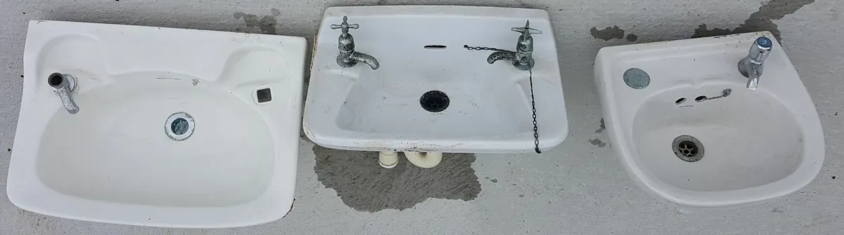 3 Small White Ceramic Sinks for Sale Sizes:  Sink