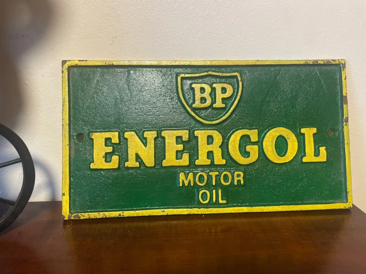 B P ENERGOL CAST IRON SIGN