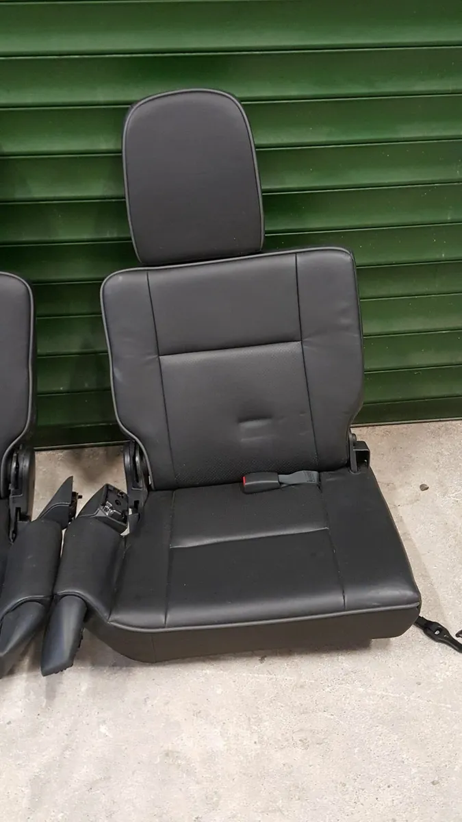 NEW…3rd Row Rear Fold up black leather Seats - Image 2