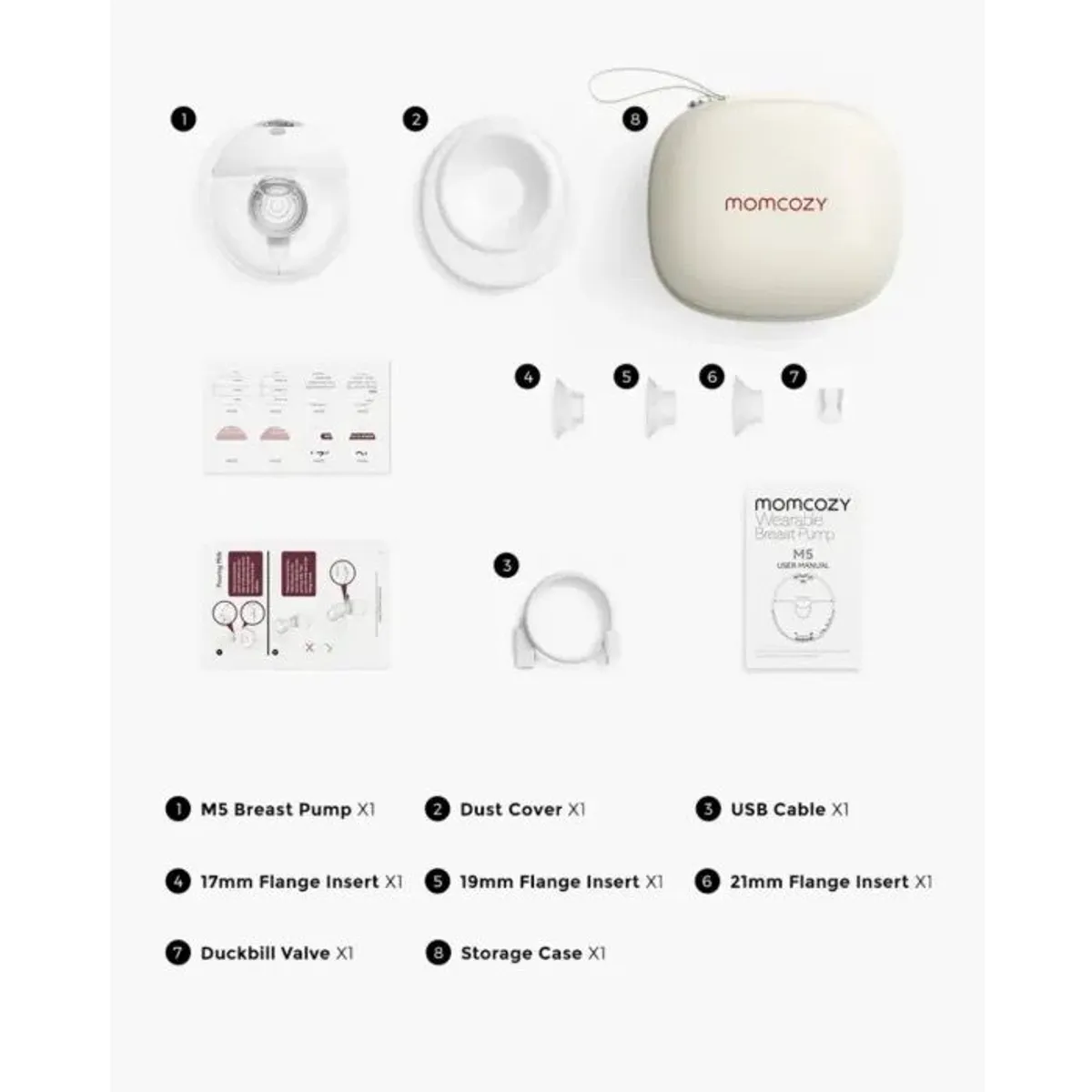 Momcozy M5 Single Wearable Breast Pump (Barely used) - Image 3