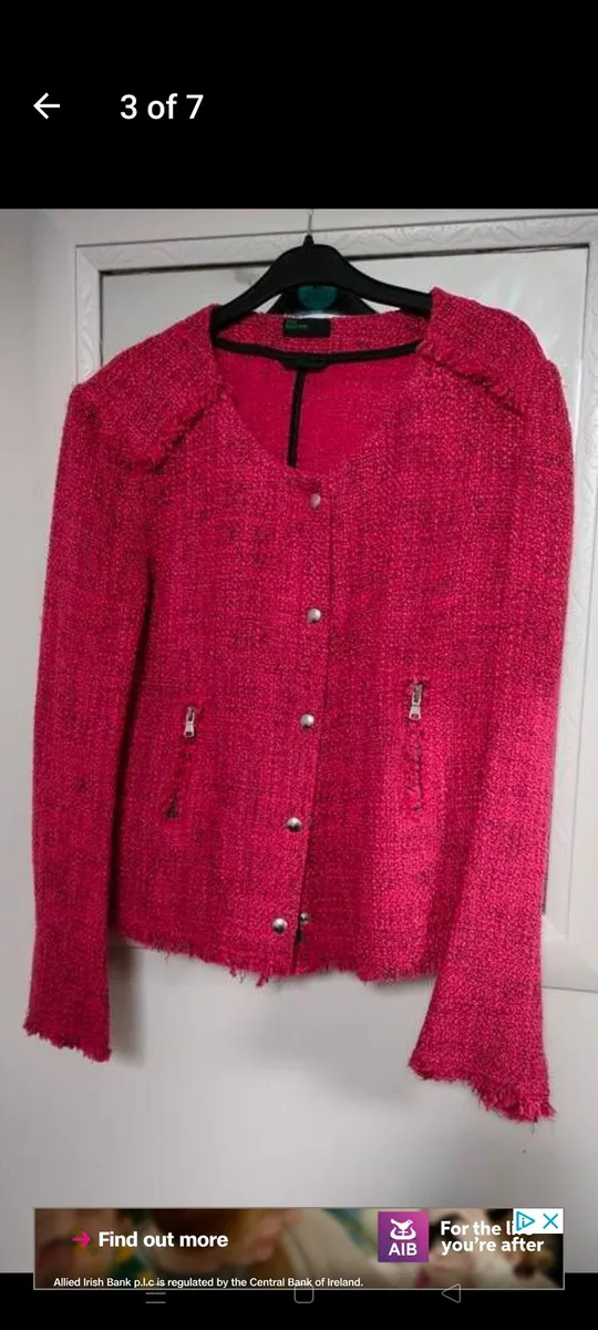 Ladies Benetton Jacket. Unusual make more dark pin - Image 3