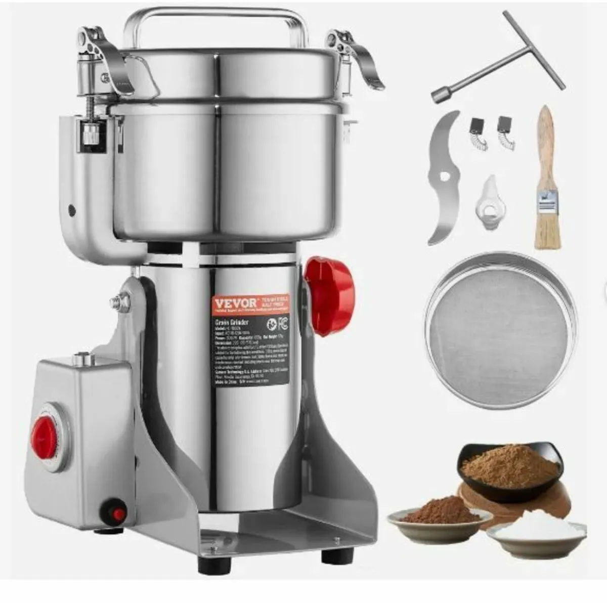 1000g Electric Grain Mill Grinder High Speed 3000W - Image 1