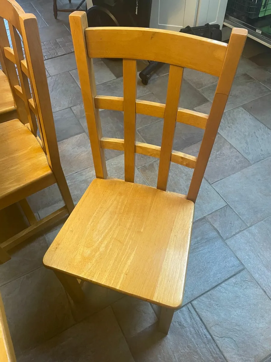 Large wooden table and chairs - Image 2
