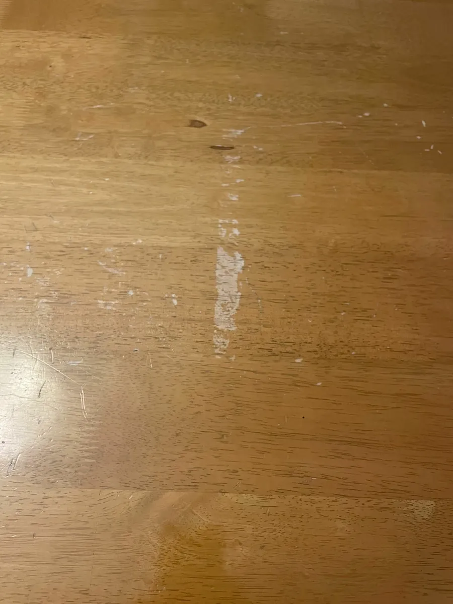 Large wooden table and chairs - Image 4