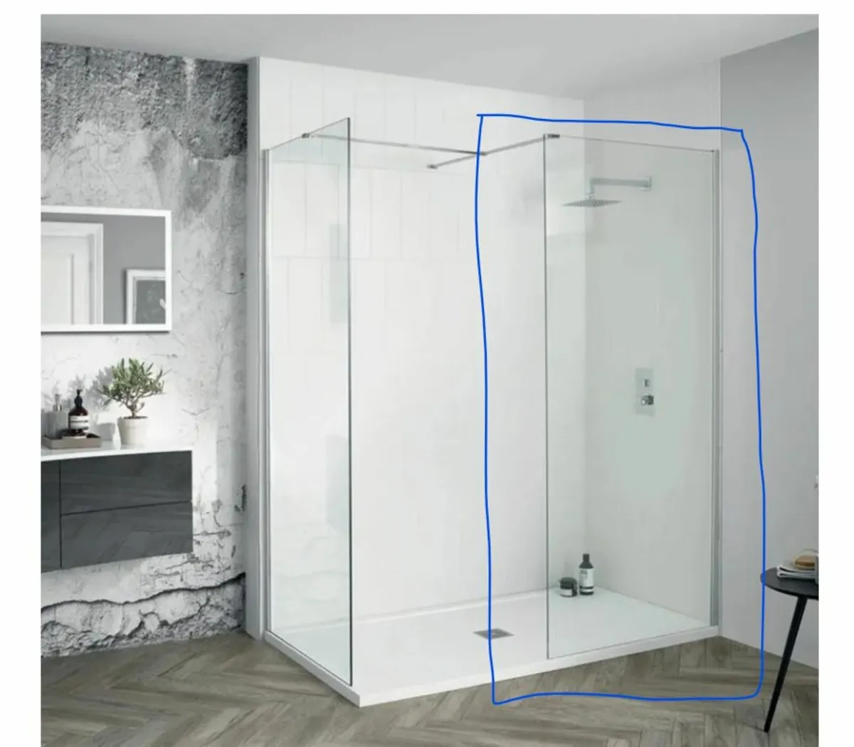 Bathshack Dublin - 800mm Wetroom Screen, Chrome