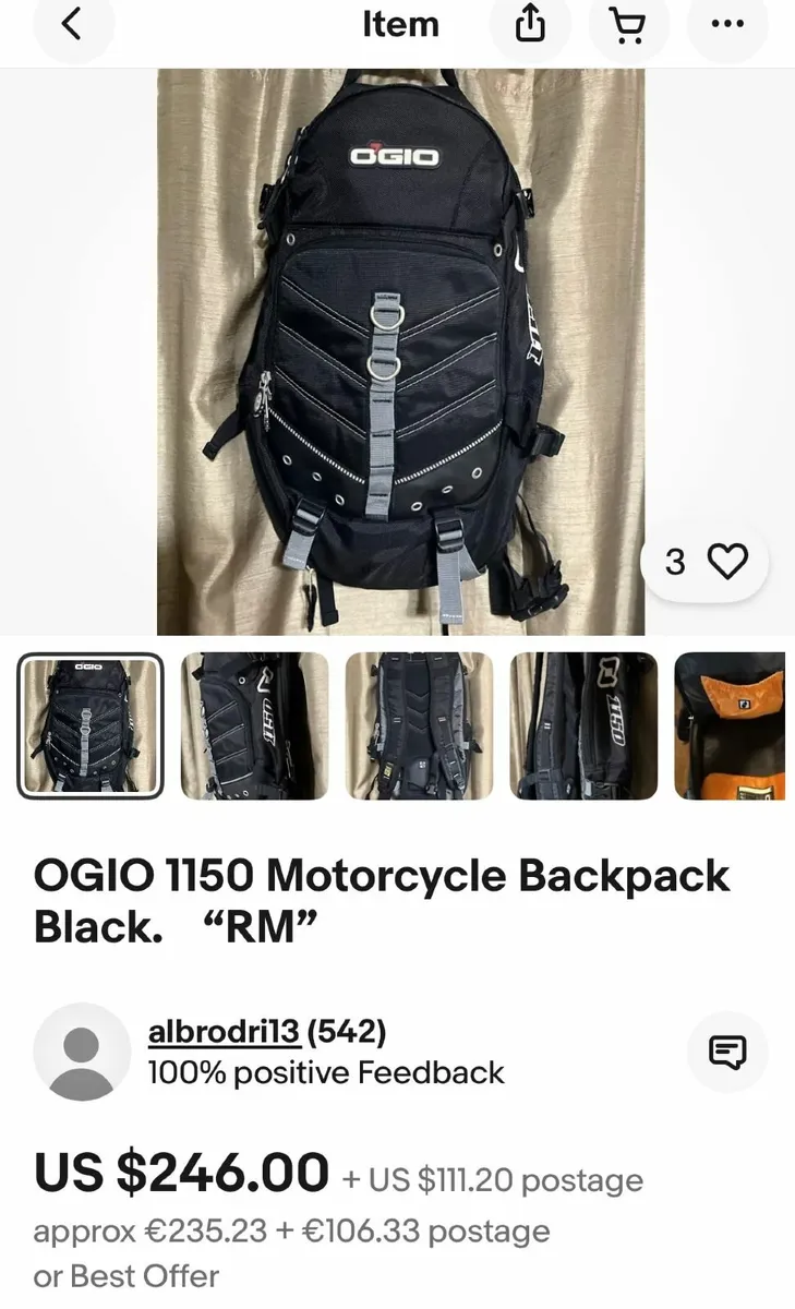 OGIO 1150 Motorcycle Backpack Black Moto - Image 2