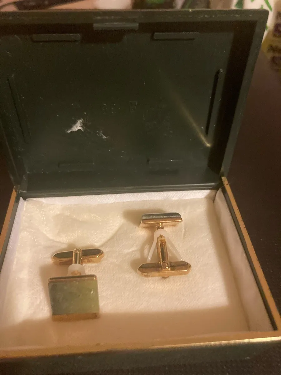 Connemara marble men’s cufflinks free postage