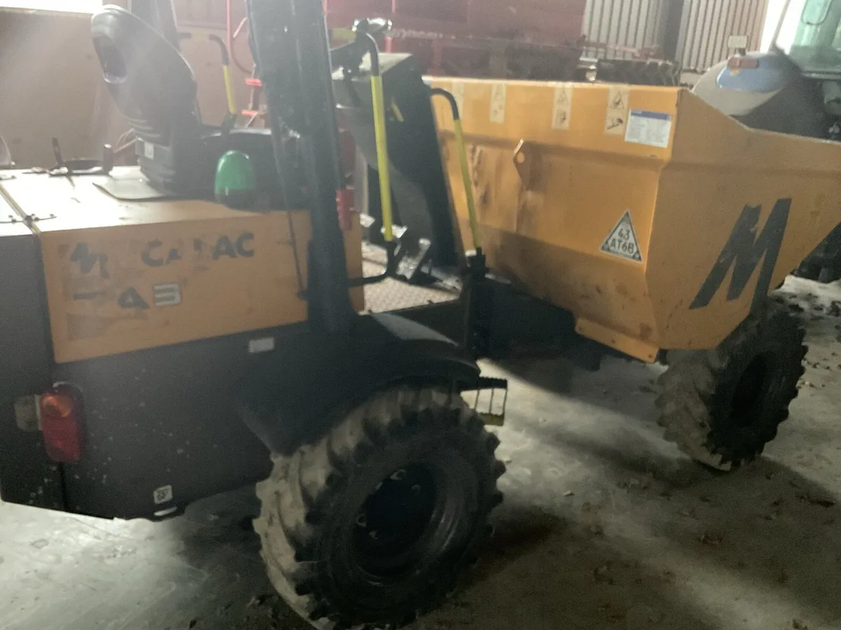 2018 Mecalac 3 Tonne Straight tip dumper - Image 2