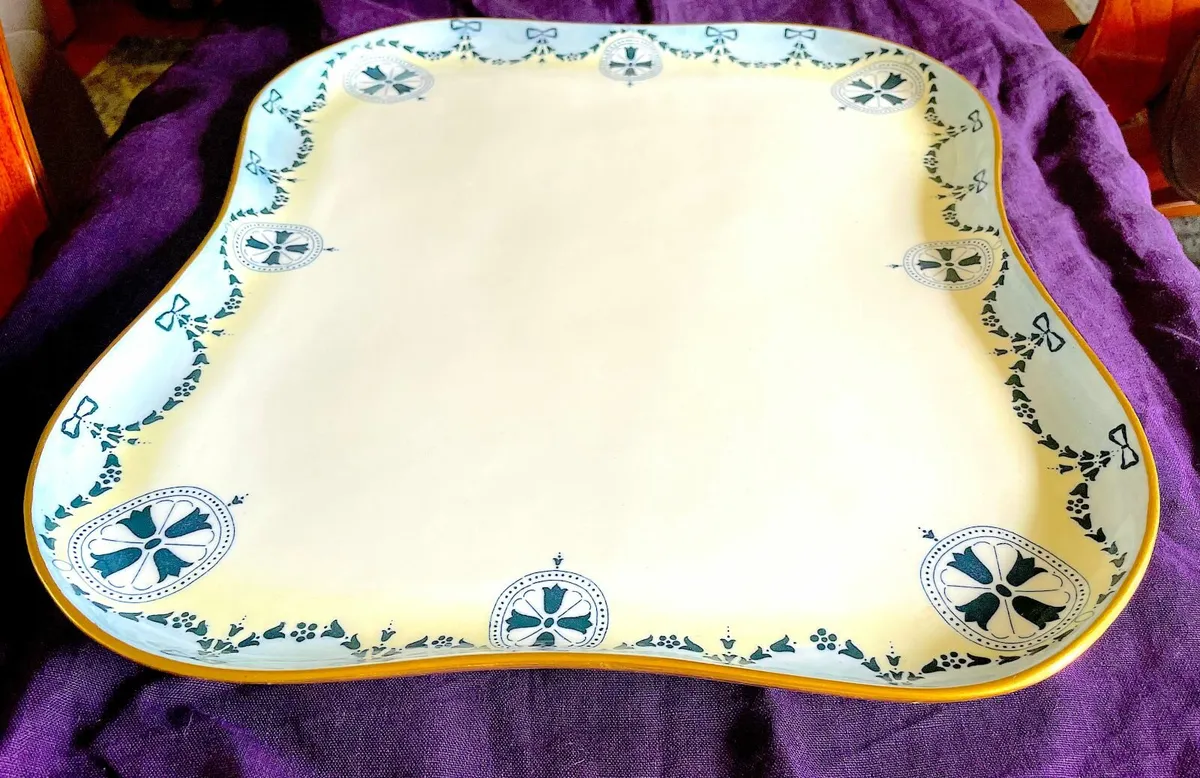 Antique Porcelain Large Rectangular Platter - Image 3