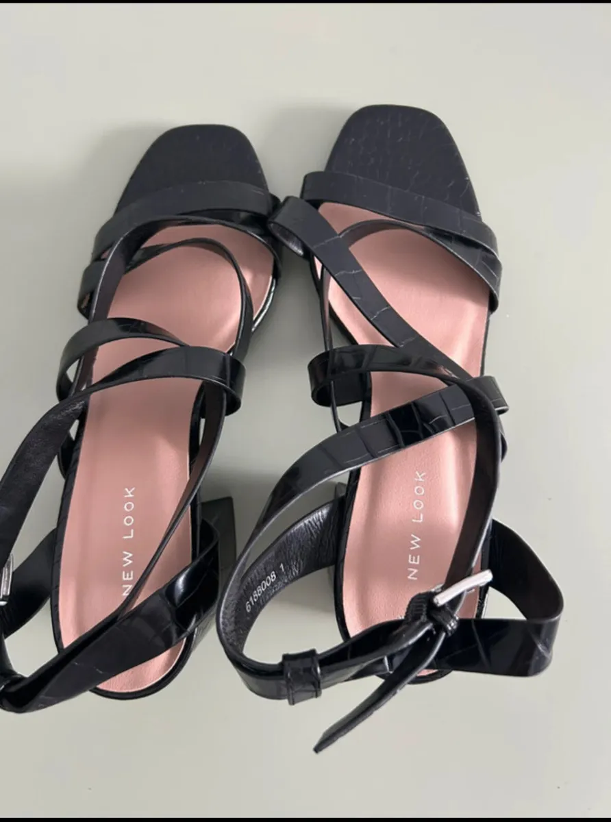 New look black heeled sandals - Image 1