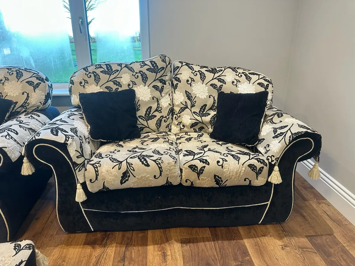 Couch 2 seater x 2 and foot stool - Image 4