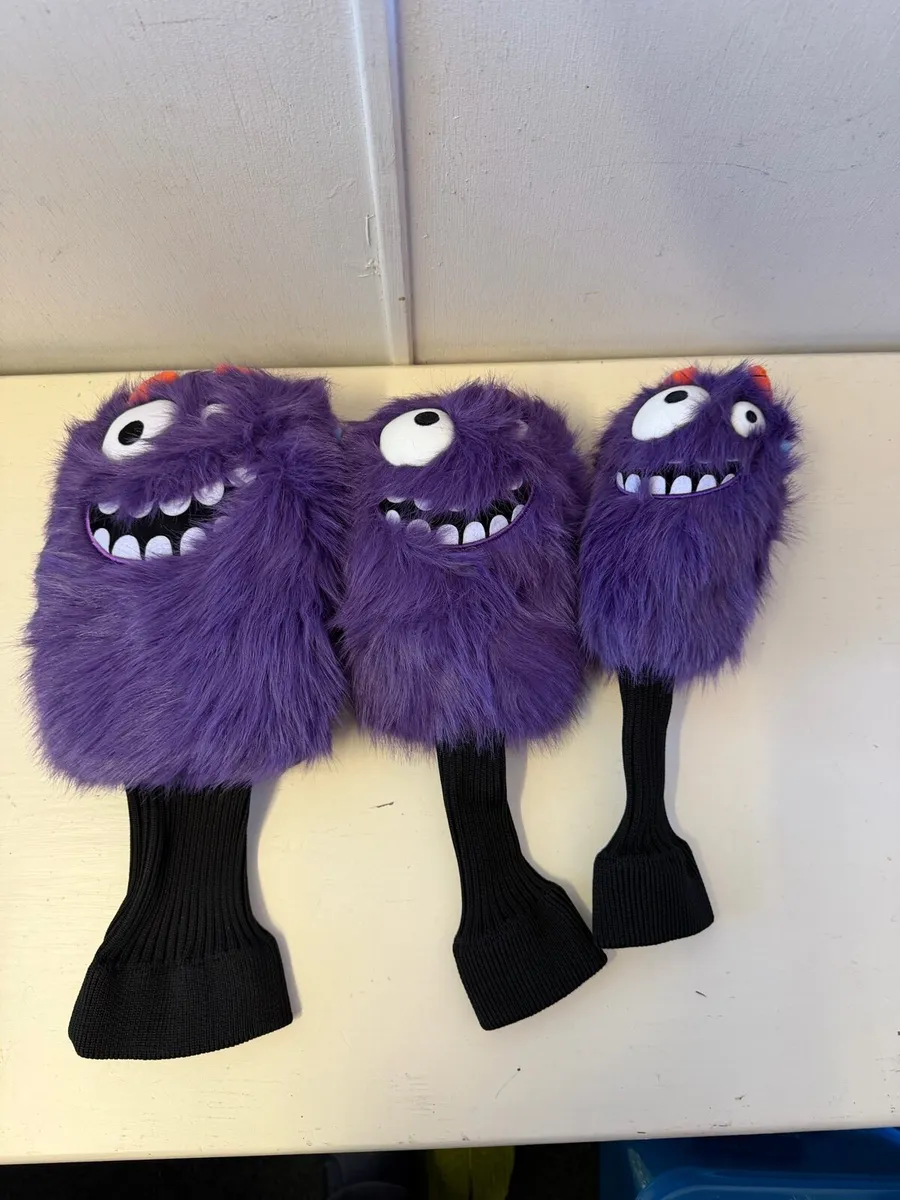 New Purple Happy Monster Golf Head Cover Set - Image 1