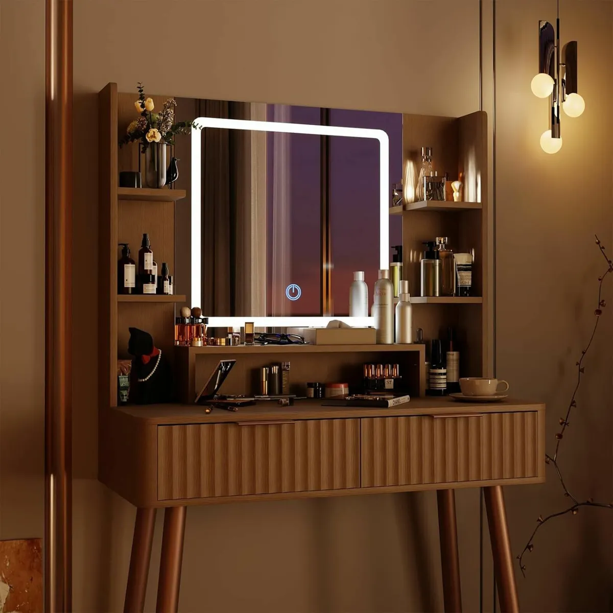 Dressing Table with Mirror and Lights Modern - Image 3